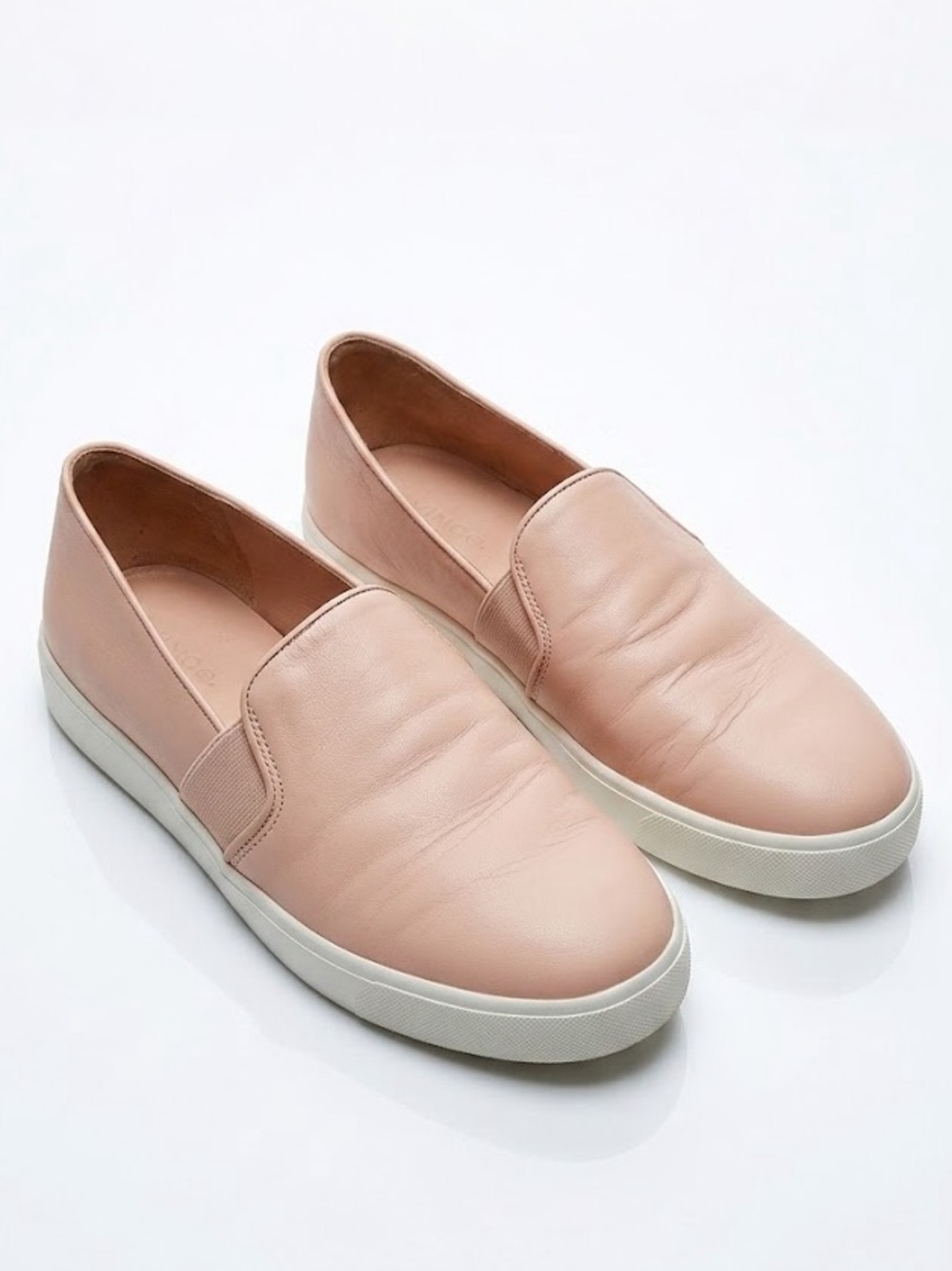 Vince. RARE Blair Leather Slip-On Sneakers Loafers in Blush Pink